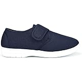 mens canvas shoes with velcro fastening
