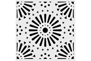 LYMSSESS Wall Stencils for Painting Large Pattern 12" x 12", Reusable Large Floor Stencils, Simple Tile Stencils for Decor (NS14)