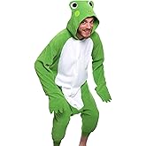 Funziez! Adult Onesie Halloween Costume Animal Dinosaur Shark Unisex Plush One Piece Cosplay Suit for Adults, Men and Women