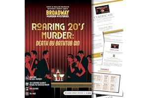 BROADWAY MURDER MYSTERIES Roaring 20s Murder Mystery Game | A 1920s-Themed Party Kit | Flexible Number of Players 4-20+ | Physical Game Kit | Updated 2025