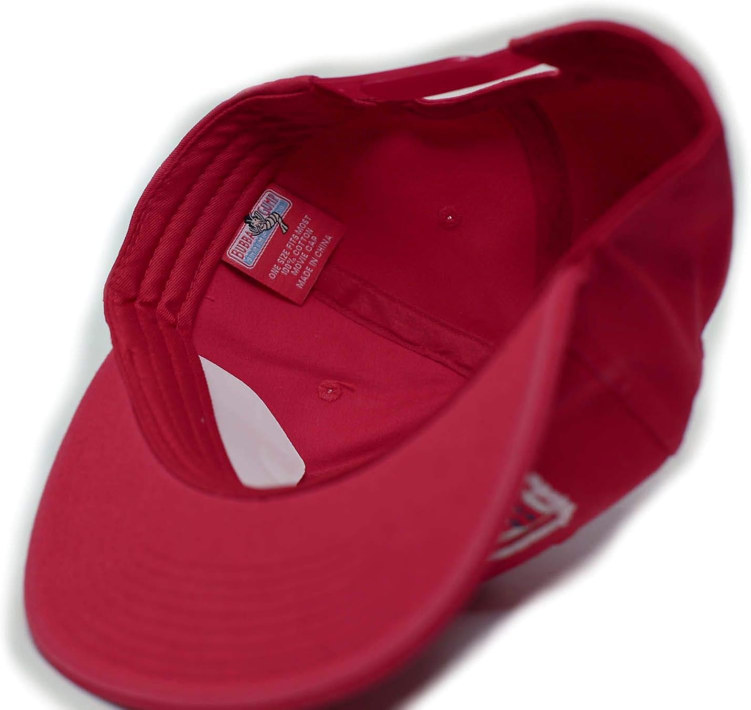 Bubba Gump Shrimp Co. Unisex-Adult One Size Embroidered Distressed Cap Red: Clothing