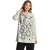 Jess & Jane Abstract Print Brushed Knit Tunic - FB4