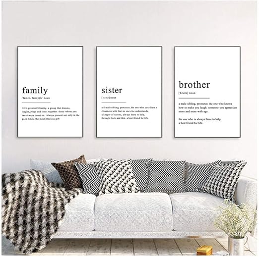 Xwlljkcz 3 Unidades Familia Hermana Hermano Definicion Arte De La