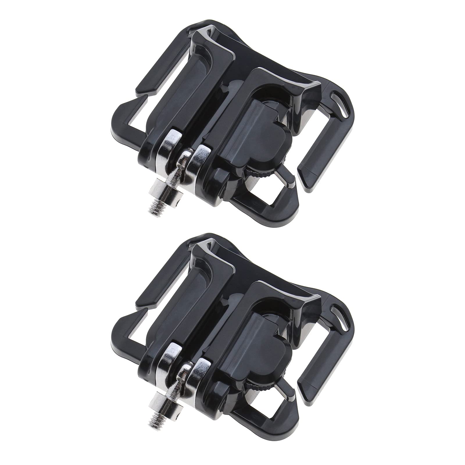 Be In Your Mind 2pcs Metal Camera Waist Belt Holder Camera Belt Clip for DSLR Camera 1/4 Inch Thread 110x85mm Bearing Black