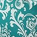 CaliTime Pack of 2 Soft Canvas Throw Pillow Covers Cases for Couch Sofa Home Decoration Vintage Solid Damask Floral 18 X 18 Inches Teal