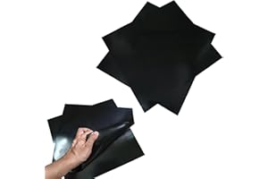 HTJZWG Neoprene Rubber Sheet | 1.0mm & 1.6mm Thick Variety Pack | 12"x11" | Oil, Water, Gasoline & Temperature Resistant Rubber Gasket Material for Seals, Bumpers, Pads, DIY