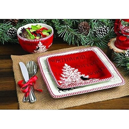 Desconocido Northwood Cottage - Vajilla de 16 Piezas de ...