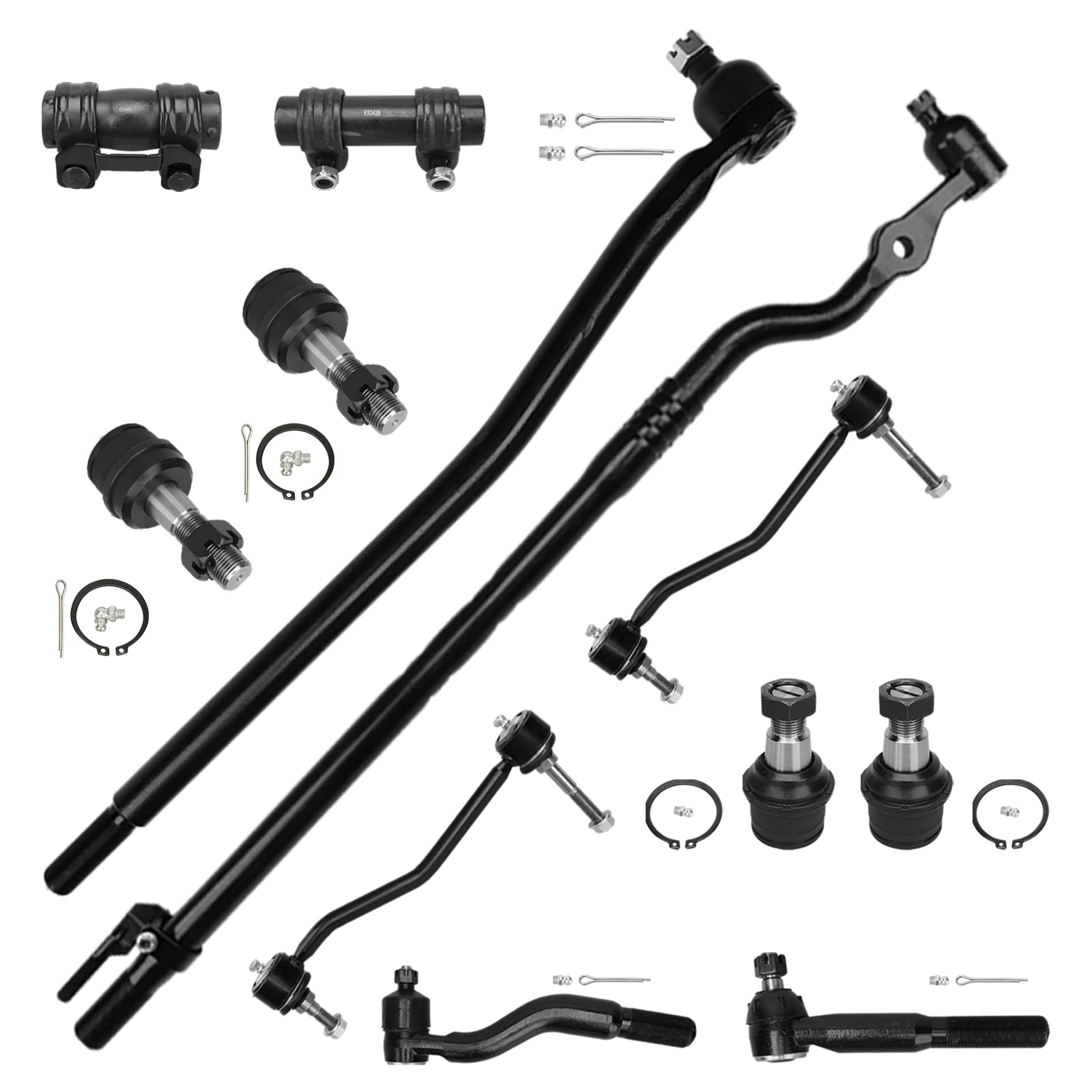 Photo 1 of **SCRAPES FROM TRANSPORT **4WD Front Sway Bar Inner Outer Tie Rod Ball Joint Adjustment Sleeve Compatible with Ford F-250 F-350 Super Duty 2000-2004, Excursion 2000-2005 12pcs