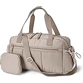 Ceneda Small Gym Bag for Women, Quilted Puffer Tote with Wet Pocket & Coin Purse, Lightweight Mini Sports Travel Duffle with Crossbody Strap, Water-Resistant for Workout, Yoga, Daily Commute