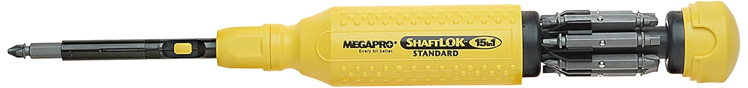 Megapro 151SL44 15-In-1 ShaftLok Driver, Yellow