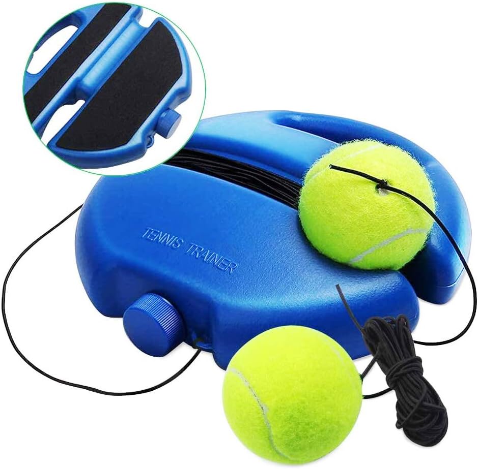 Chriffer Solo Tennis Trainer Rebound Ball for Self Tennis Practice Training Tool with 2 String Balls & Elastic Ropes for Beginners, Kids, Adults' Self-Study Practice : Sports & Outdoors