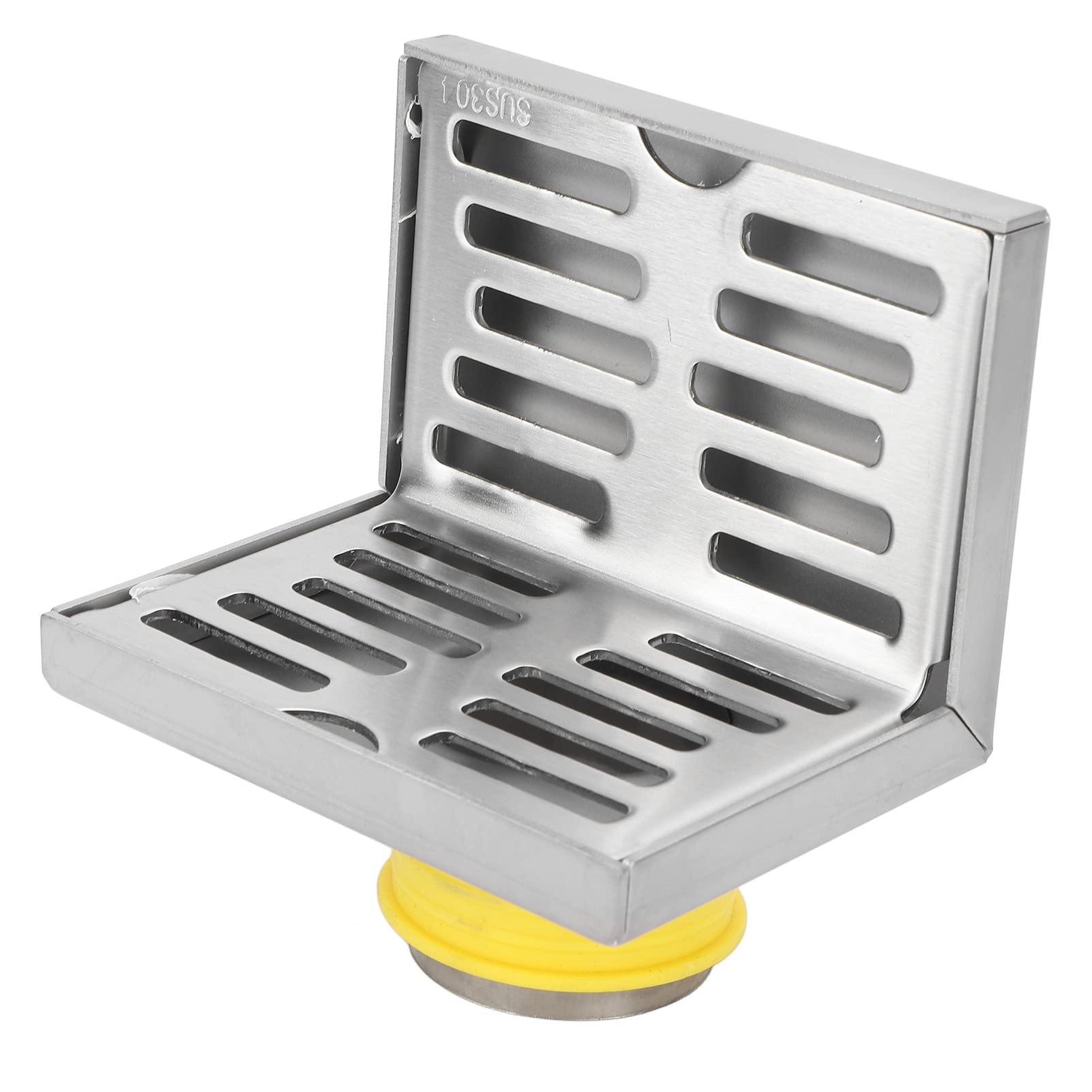 Zerodis Corner Floor Drain, Stainless Steel Side Floor Drain L Shaped Horizontal Drainage Waste Solid Filter Home Hardware Wall Side Floor Drain