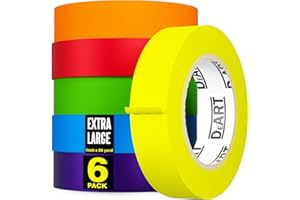DEART 6Pcs Colored Masking Tape, EXTRA LONG 1008 Feet x 1 Inch Painters Tape, Color Painter Tape, Paper Tape for Labeling or Coding, Painter Tape, Craft Tape, Colorful Masking Tape, DIY Artist Tape Art Tape
