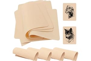 Tattoo Skin Practice - Ruicoo 10 Sheets Tattoo Fake Practice Skins Double Sides 8×6 Blank Fake Tattoo Skin for Tattoo Artists