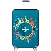 Travelkin Luggage Covers For Suitcase Tsa Approved,Suitcase Cover Protector Fit 18-32 Inch Luggage (Dreaming Blue, S)