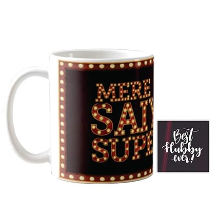 Buy Yaya Cafe Valentine Gifts For Husband Mere Saiyaan Superstar Printed Ceramic Coffee Mug 325ml Coaster Online At Low Prices In India Amazon In amazon in