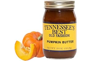Tennessee's Best Old Fashioned Pumpkin Butter | Handcrafted With Simple Ingredients | Small Batch Made | 18 oz Resealable Glass Jar