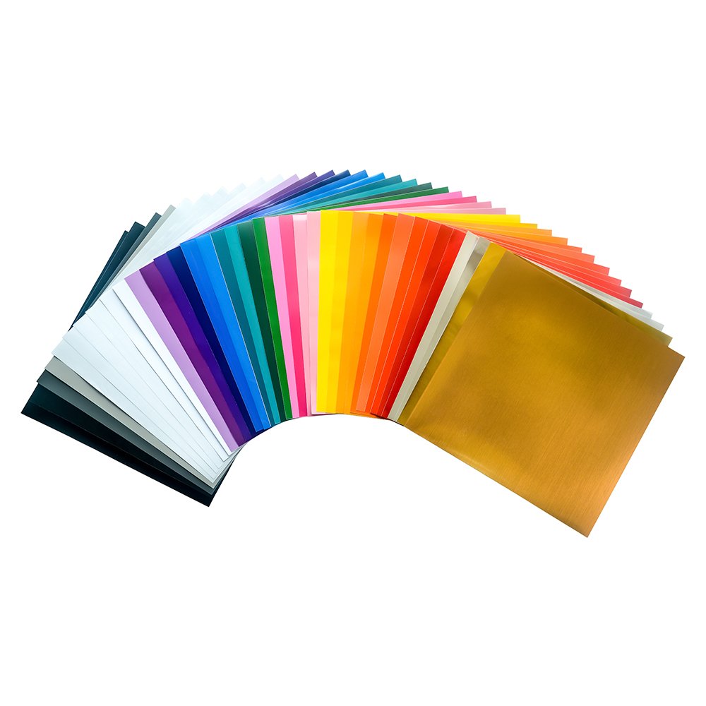 TECKWRAP 12"x12" Permanent Assorted Adhesive Vinyl Sheets (38 Sheets