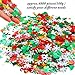 Aneco 100g/4800 Pieces Christmas Confetti Pentagram, Snowflake, Santa, Pine, Merry Christmas Alphabet, Elk Table Confetti Bright Christmas Decoration Set
