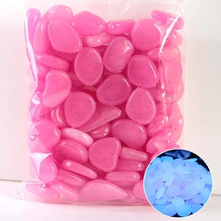 Amazon Com Junshi11 Glow In The Dark Stone 50pcs Aquarium Glow