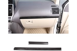 LLKUANG for Toyota Land Cruiser Prado FJ150 150 2010-2019 Car ABS Interior Passenger Side Decoration Strip Trim for LHD (Black ash Wood Grain)