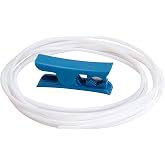 BIQU PTFE Extension Tube 2.5mm ID x 4mm OD for Direct Drive Extruder, 4M/13.12ft Teflon PTFE Tube for 1.75mm Filament Compatible with Bambu-Lab P1P/P1S/X1C/A1/A1 Mini, with Tubing Cutter