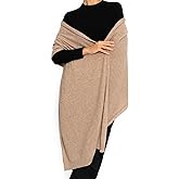 ENETIX Women's Cashmere Wool Oversized Shawl Wrap, Solid Color Pashmina Ultra Soft Stole Scarf for Women with Gift Box