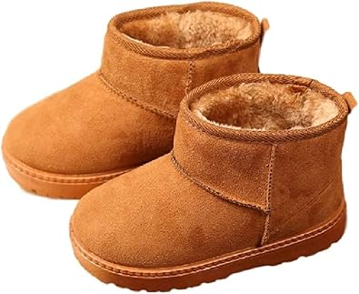 Amazon Miwoluna ムートンブーツ キッズブーツ ベビーブーツ もこもこ 暖かい ぽかぽか 柔らかい 履きやすい 滑り止め 子供 男女兼用 Miwoluna シューズ バッグ