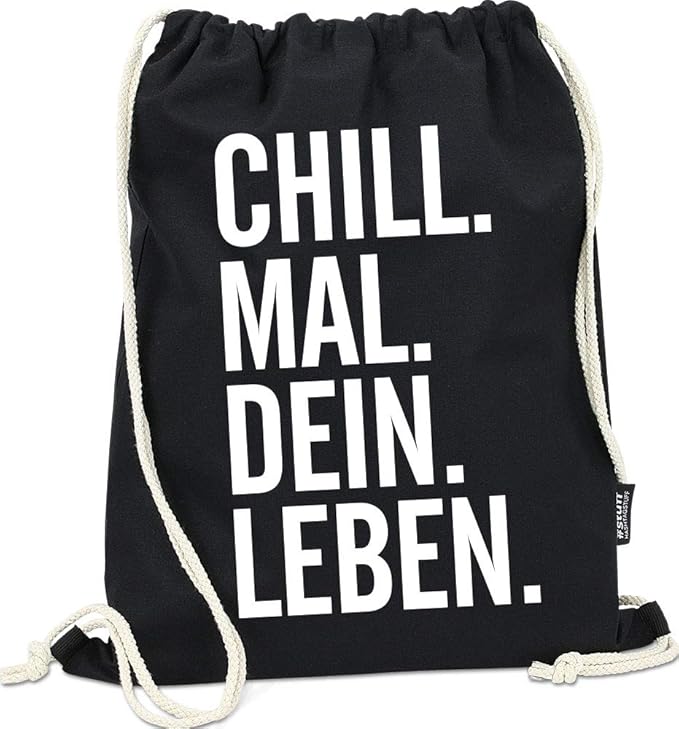 Hashtagstuff® Turnbeutel mit Sprüchen Designs auswählbar Kordel Schwarz Spruch Rucksack Jutebeutel Sportbeutel Gymbag Beutel 