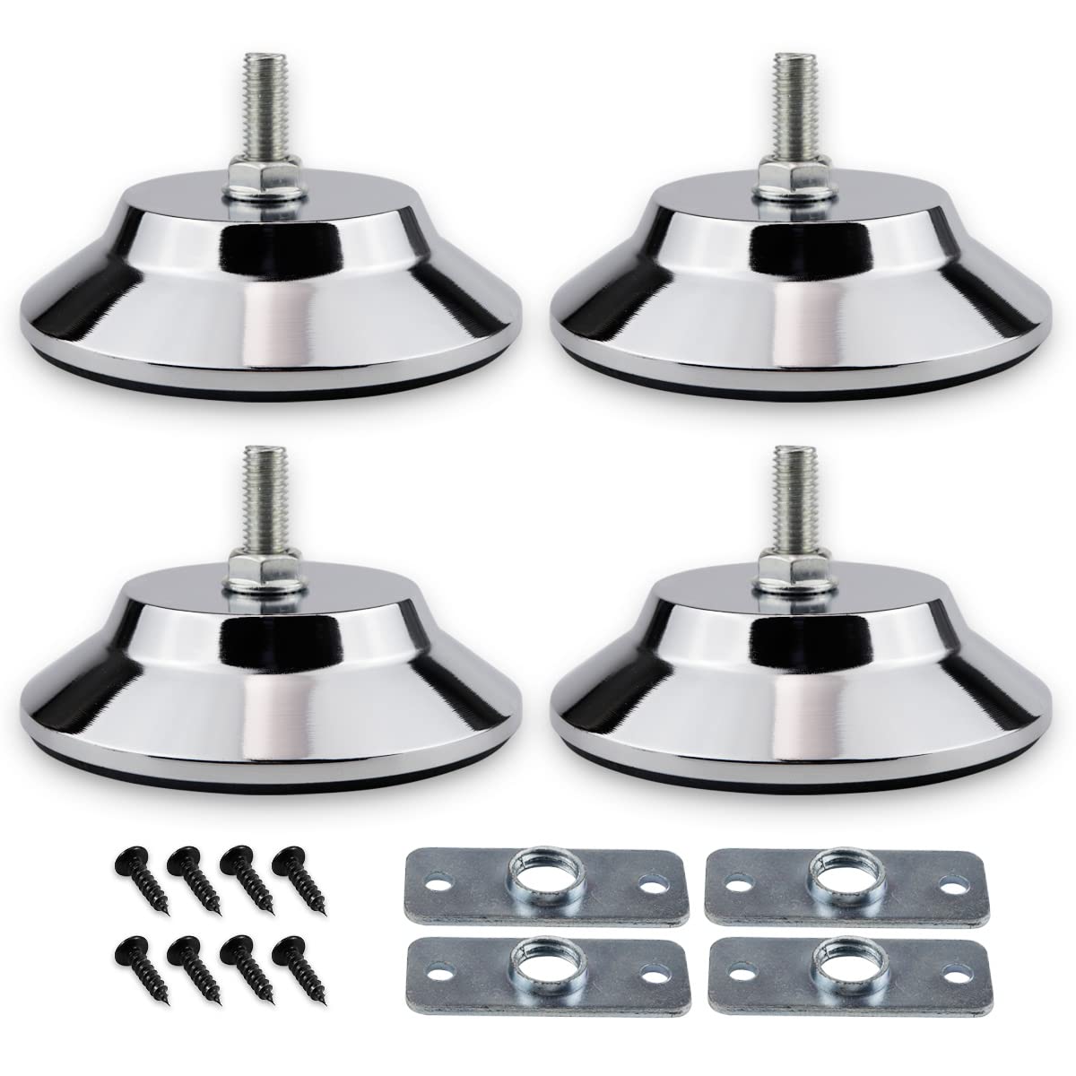 Photo 1 of 5Inch Billiard Table Feet, 4 PCS Pool Table Leg Levelers Adjustable Furniture Levelling Feet, Metal Table Leg Levelers Heavy Duty Leveling Feets, Leveling Risers for Football Table,