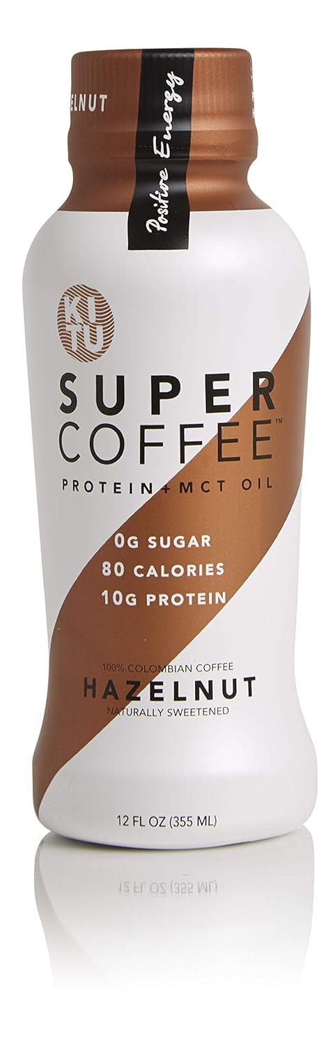 Kitu Super Coffee, Sugar Free Keto Coffee (0g Sugar, 10g Protein, 80 Calories) [Hazelnut] 12 Fl Oz, 6 Pack | Iced Coffee, Protein Coffee, Coffee Drinks - Lactose Free, Soy Free, Gluten Free