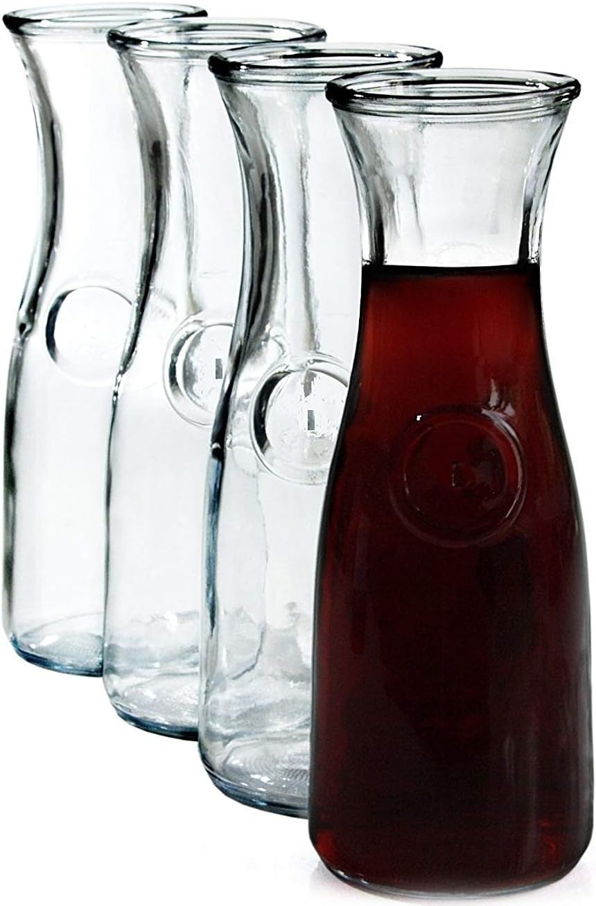 Wine Carafe Glass 16 OZ 4 PACK (4)