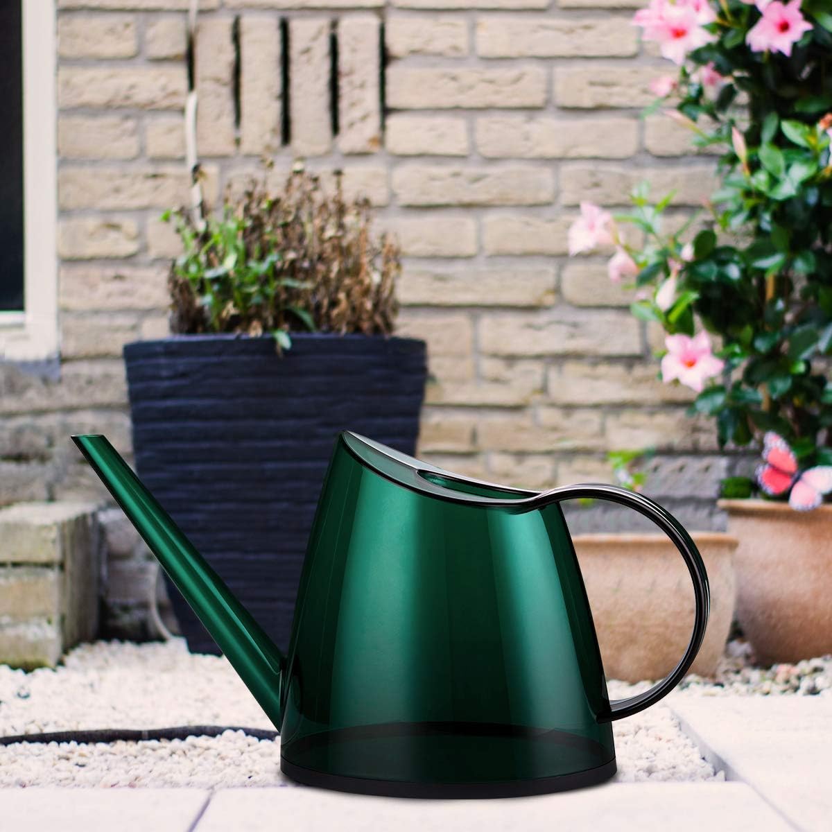 Fusolo Watering Can Long Spout Watering Kettle Small Watering Pot for Indoor & Outdoor Watering Plants and Potted Flowers 47oz (1.4L, Green) : Garden & Outdoor