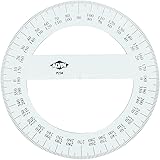 ALVIN P234 Circular Protractor, 360 Degrees, Die-Stamped Graduations, Multipurpose Tool for Drafting, Engineering, and Design
