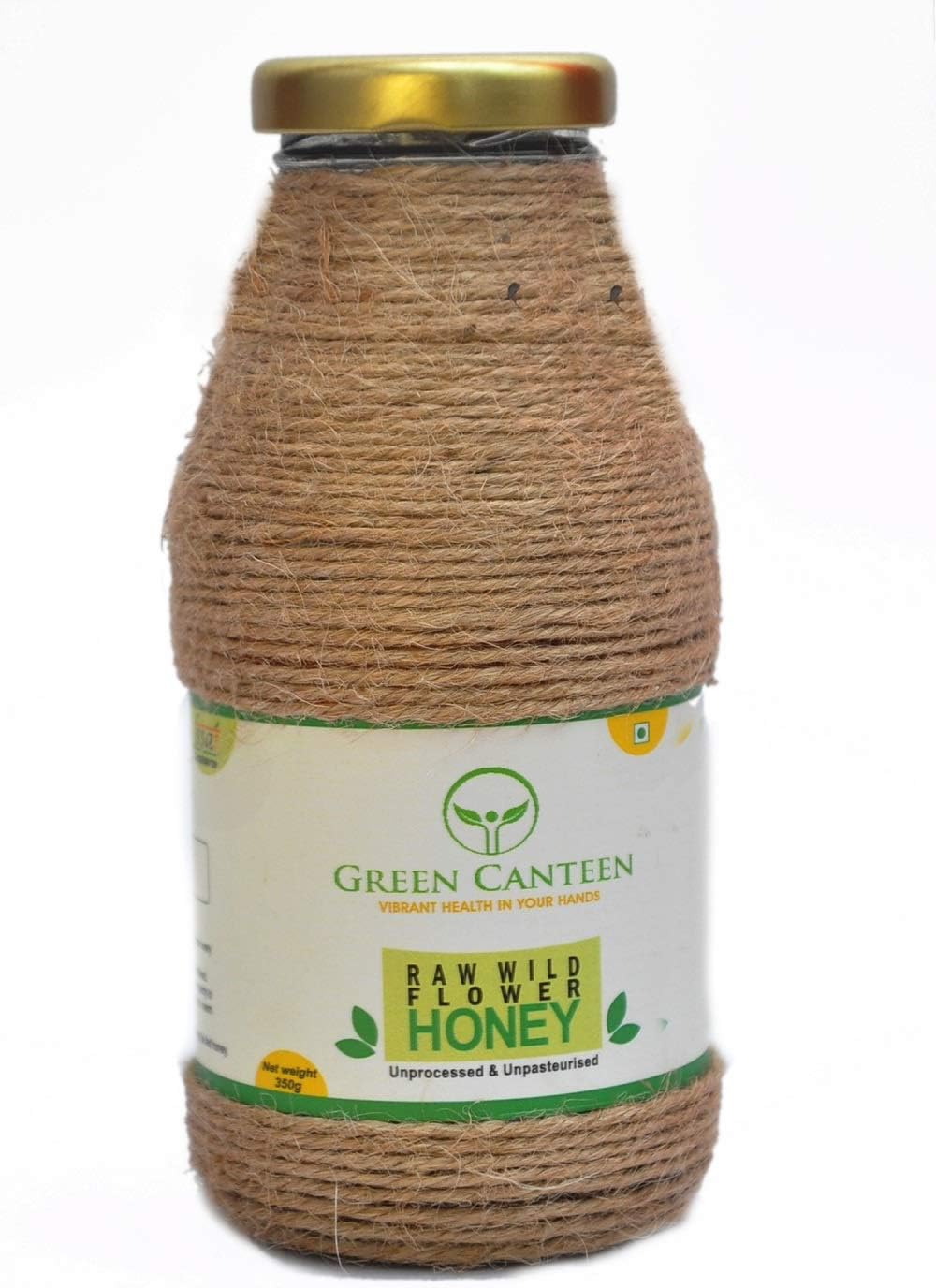 Green Canteen Unpasteurised and Unprocessed Wild Flower Honey (No Added Sugar, No Impurities, No Added Colour, No Added Preservatives), 350gm
