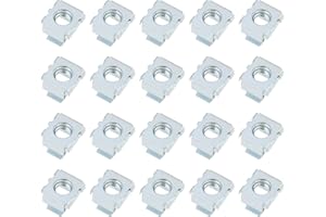 Briny River 50Pcs 1/4-20 Self-Retaining Cage Nuts for Installation On Servers Racks Switches Routers