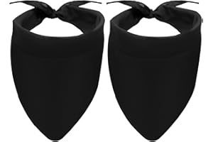PETAXCELL Blank Dog Bandana, Dog Scarf Sublimation Bib Heat Transfer Triangle DIY Solid Cotton Scarf Washable, (Black, L), In