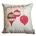 HOSL SD40 Christmas Pillow Covers 18 x 18 Merry Christmas Decorations Christmas Series Blend Linen Throw Pillow Case Decorative Cushion Cover Pillowcase Square 18