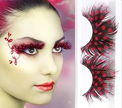 Dorisue feather eyelashes Red lashes Minnie Eyelash