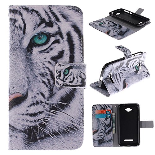 C7 Case Alcatel One Touch Pop C7 Kickstand Case,Bat King Tribe Mighty Tiger Pattern Premium Leather Wallet Flip Kicstand Case Cover With Magnetic Closure For Alcatel One Touch Pop C7