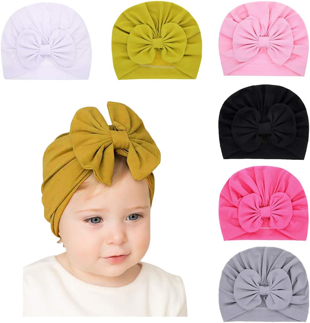 Baby Girl Hat, Newborn Girl Hat, Infant Turban Baby Turban Headwraps,Bow Rabbit Cap