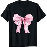 Coquette Pink Bow for Women Girls Cute Pink Coquette Bow T-Shirt