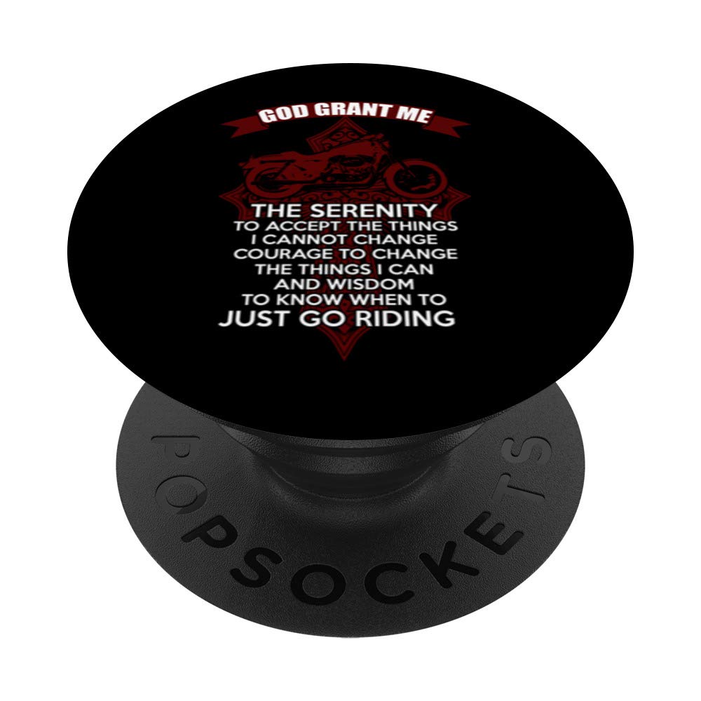 Uuique Biker's Prayer Christian Biker Motorcycle Riding PopSockets PopGrip: Swappable Grip for Phones & Tablets