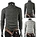 Mens Sweater,Haoricu Autumn Winter Mens Elegant Long Sleeve Slim Fit Knitwear Warm Turtleneck Sweater Casual