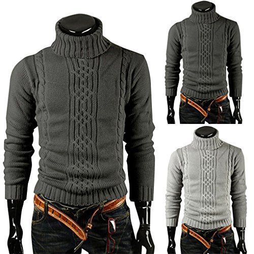Mens Sweater,Haoricu Autumn Winter Mens Elegant Long Sleeve Slim Fit Knitwear Warm Turtleneck Sweater Casual Mens Sweater,Haoricu Autumn Winter Mens Elegant Long Sleeve Slim Fit Knitwear Warm Turtleneck Sweater Casual