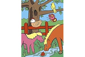 ROYAL & LANGNICKEL ROYAL BRUSH MFP-8 My First Paint by Number Kit, 8.75 by 11.375-Inch, Farm Animals