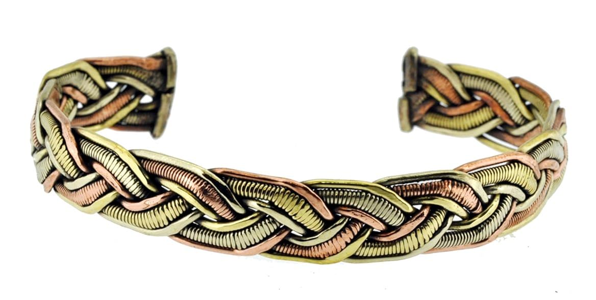 Tibetan Three Metal Copper Brass Bracelet Healing Bracelet