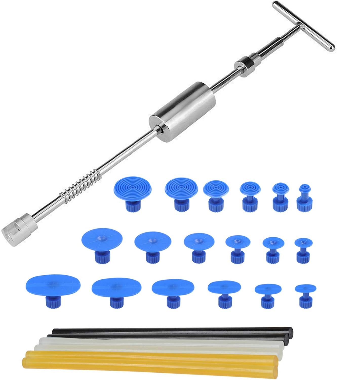 FOCCTS 27 Pcs Car Dent Puller Kit Auto Body Dent Puller, Dent Repairing