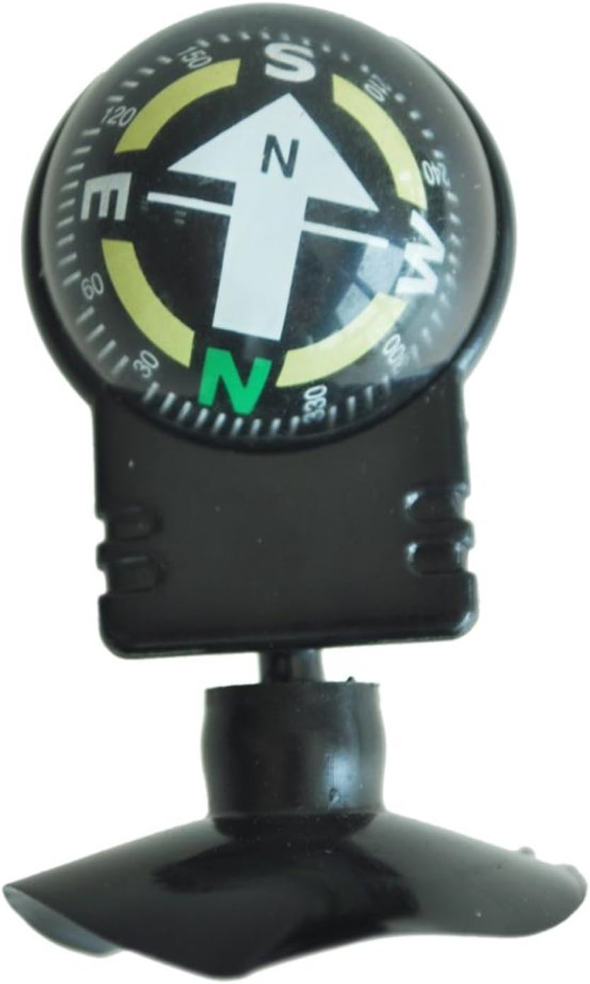 1 Pack Dashboard Compass Keychain Dash Mount Navigation Car Boat Truck Survival Emergency Life Tactical Superlative Popular Outdoor Hiking Waterproof Whistle Backpack Geometry Map Guide Tools Kits