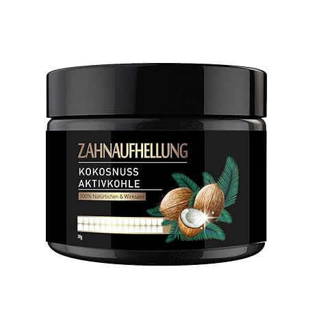 Zahnaufhellung Zähne Pulver,Natürliche Kokosnuss Aktivkohle Zahnpulver für Frischen Sie den Atem und entfernen Sie schnell Za